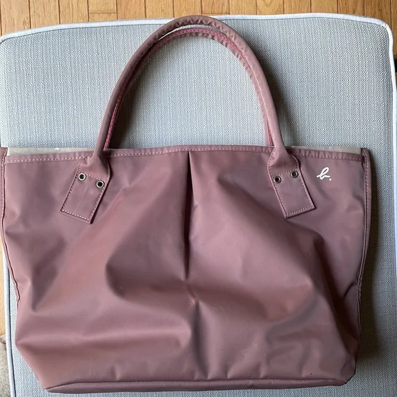 Agnes b voyage tote bag dusty pink color made in Japan